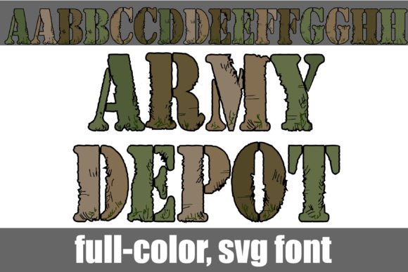Army Depot: A Bold Color Fonts Choice for Local Business Branding