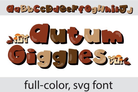 Autumn Giggles: A Playful Color Fonts Pick for Handmade Creators