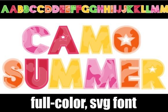 Camo Summer: A Vibrant Color Fonts Choice