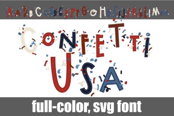 Confetti Usa Fonts: A Color Fonts Review for Crafters