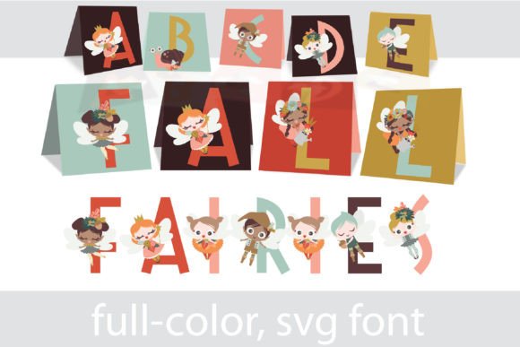 Fall Fairies Cards: Color Fonts for Handmade Charm