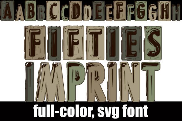 Fifties Imprint: A Color Fonts Powerhouse for Retro-Infused Branding