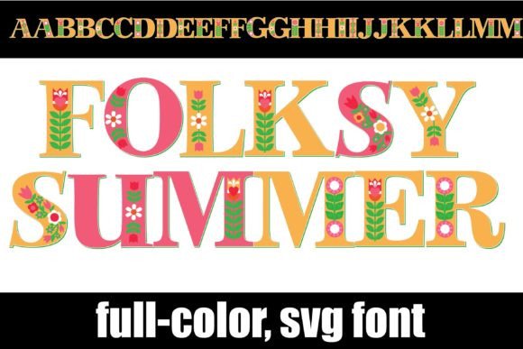 Folksy Summer: A Warm, Scandinavian Color Font for Brands