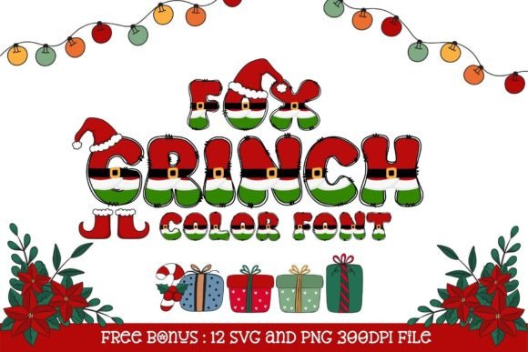 Fox Grinch Fonts: Whimsical Color Fonts for Holiday Editorial Design