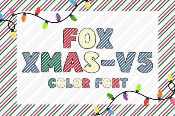 Fox Xmas-V5: A Festive Color Fonts Asset for Handmade Creators