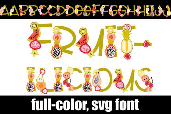 Fruitilicious: A Vibrant Color Fonts Choice for Handmade Creators