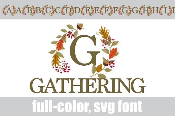 Gathering: A Fall-Themed Color Font for Commercial Design
