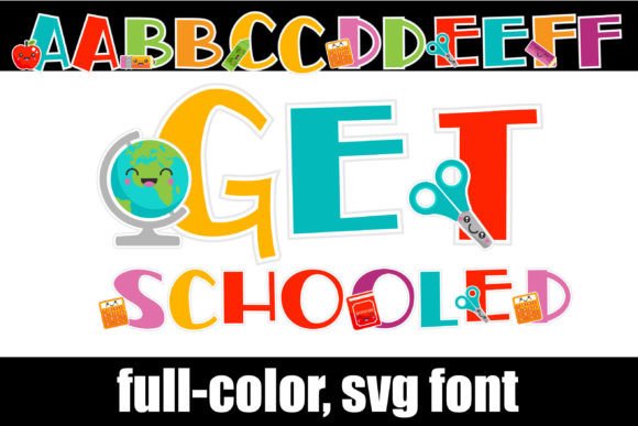Get Schooled: A Vibrant Color Font for Editorial & Digital Publishing