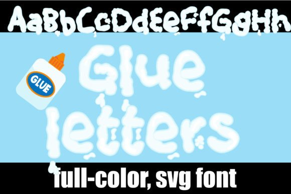 Glue Letters: A Playful Color Fonts Asset for Creative Sellers