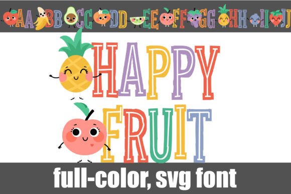 Happy Fruit: A Whimsical Color Font for Playful Branding