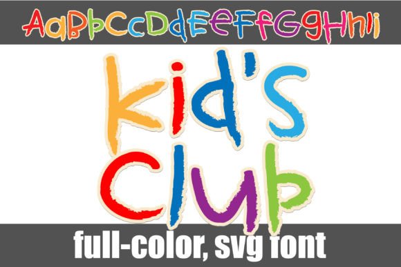Kids Club: A Playful Color Font for Editorial & Web Design