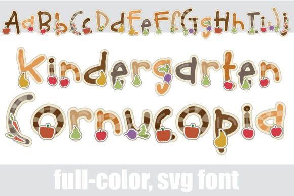 Kindergarten Cornucopia: A Color Fonts Breakthrough