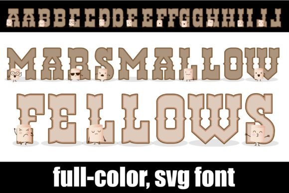 Marshmallow Fellows: A Playful Color Fonts Asset for Digital Sellers