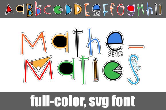 Mathematics: A Playful, Clever Font for Embroidery