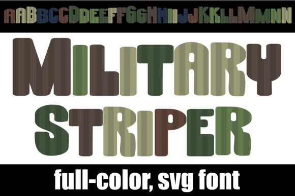 Military Striper: A Bold Color Fonts Choice for Local Branding