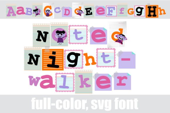 Noted Nightwalker: A Halloween Color Font for Crafters