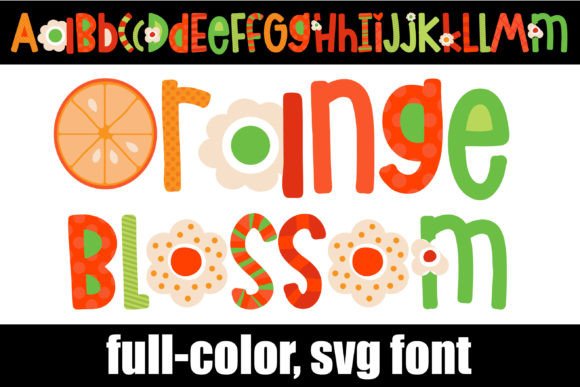 Orange Blossom: A Whimsical Color Font for Creative Sellers