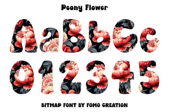 Peony Flower Color Fonts
