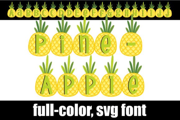 Pineapple Heart: A Vibrant Color Fonts Choice for Handmade Creators