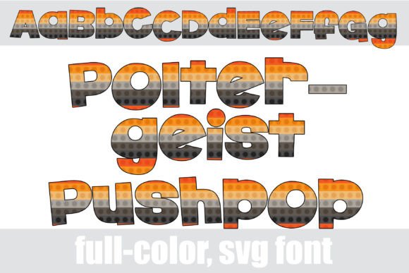 Poltergeist Pushpop: Halloween Color Fonts for Crafters