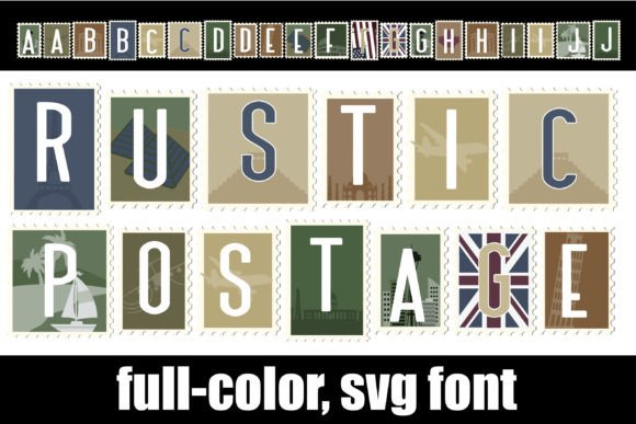 Rustic Postage: A Color Fonts Gem for Handmade & Heritage Branding