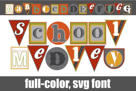 School Medley: A Vibrant Color Fonts Choice for Creative Publishers