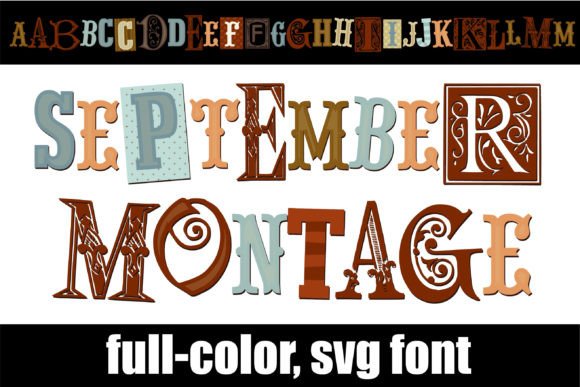 September Montage: Autumn Color Fonts for Handmade Business