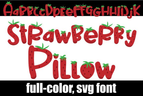 Strawberry Pillow: A Playful Color Fonts Choice
