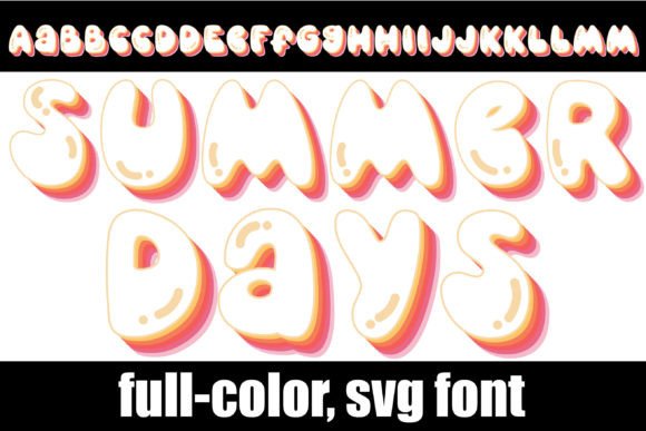 Summer Days: A Retro Color Font for Handmade Brands