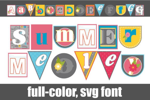 Summer Medley: A Vibrant Color Fonts Choice