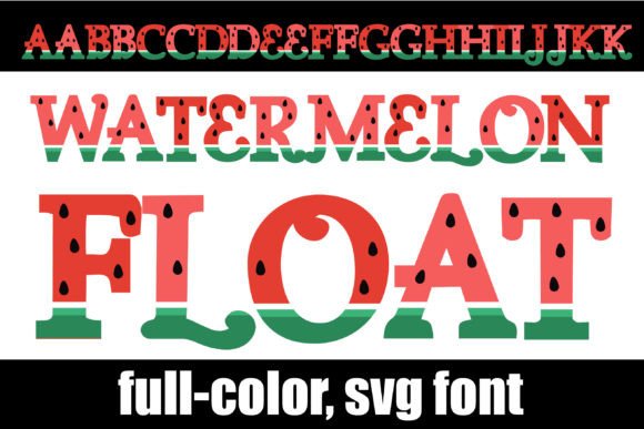 Watermelon Float: A Vibrant Color Fonts Choice
